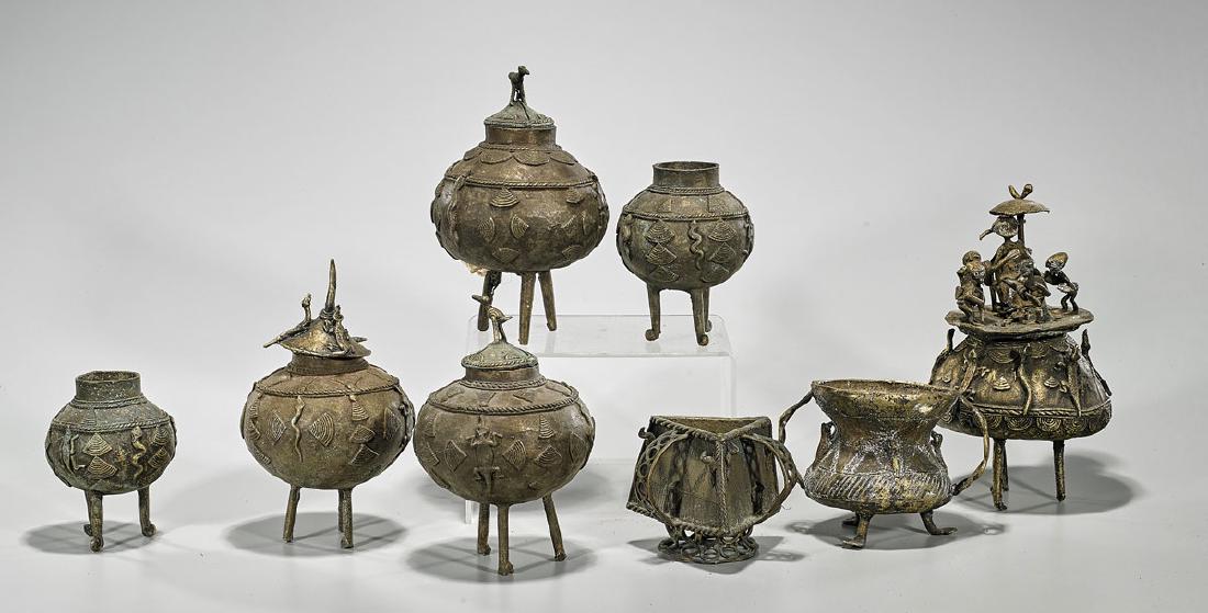Group of Eight African Bronze Vessels (1 of 1)