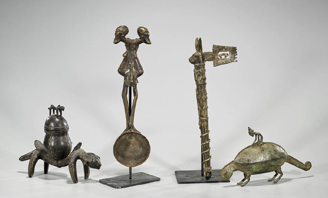 Group of Four African Metalwork Pieces (1 of 1)