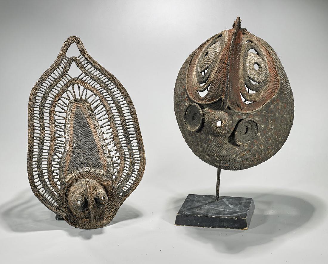 Two Elaborate Abelam Woven Masks (1 of 1)
