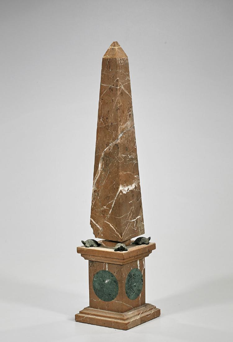 Tall Marble & Bronze Obelisk (1 of 1)