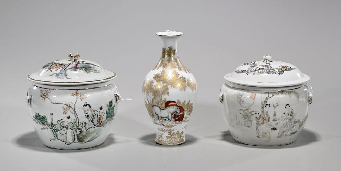 Group of Three Chinese Porcelain Vessels (1 of 3)