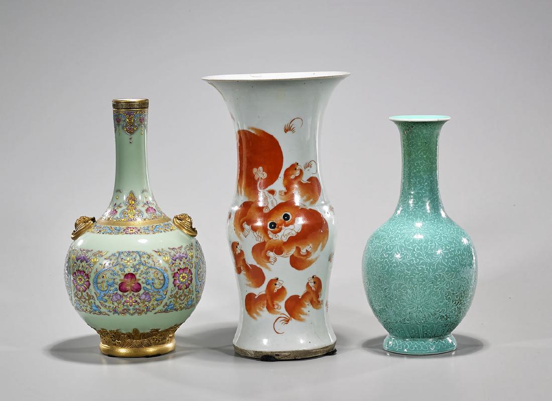 Group of Three Chinese Porcelain Vases (1 of 2)
