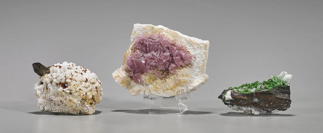 Three Various Mineral Specimens: Quartz & Fluorite (1 of 1)