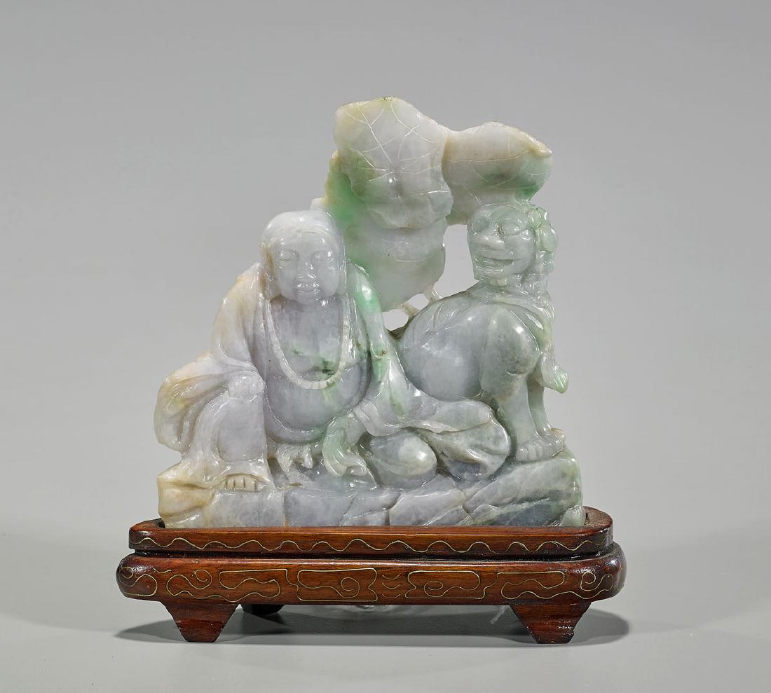 Chinese Carved Jadeite Figure of Buddha (1 of 1)