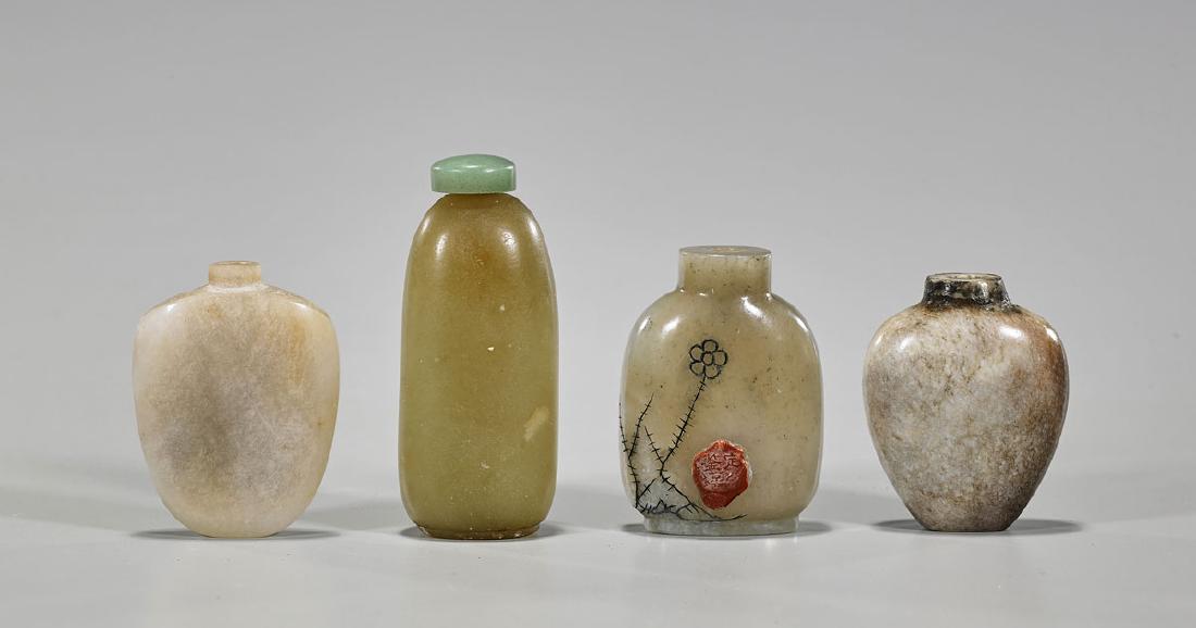 Group of Four Old & Antique Chinese Jade & Hardstone (1 of 1)