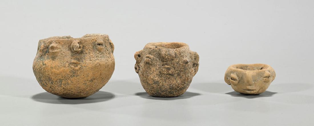 Three Pre-Columbian Pottery Effigy Bowls (1 of 1)