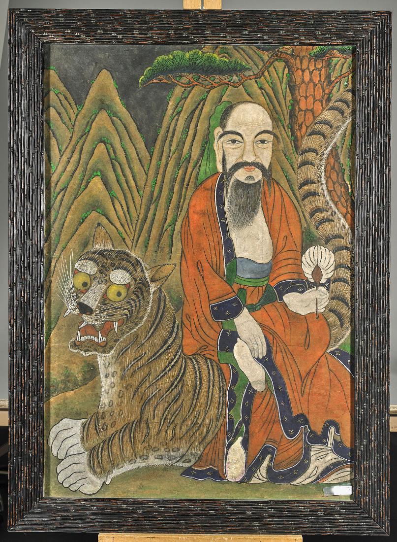 Old Korean Folk Painting: Sanshin & Tiger (1 of 1)