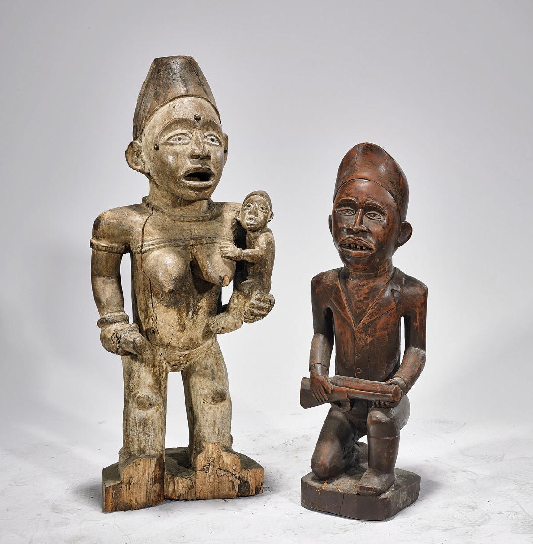 Two Kongo Carved Wood Figures (1 of 1)
