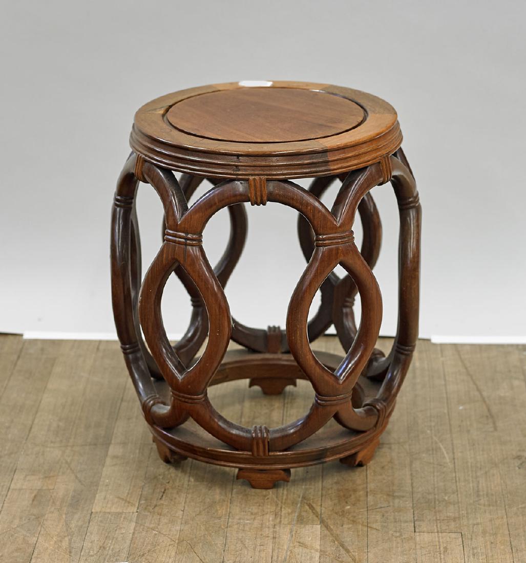 Old Chinese Wood Garden Stool (1 of 1)