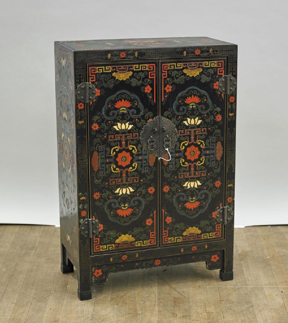 Chinese Painted & Lacquered Wood Cabinet (1 of 1)