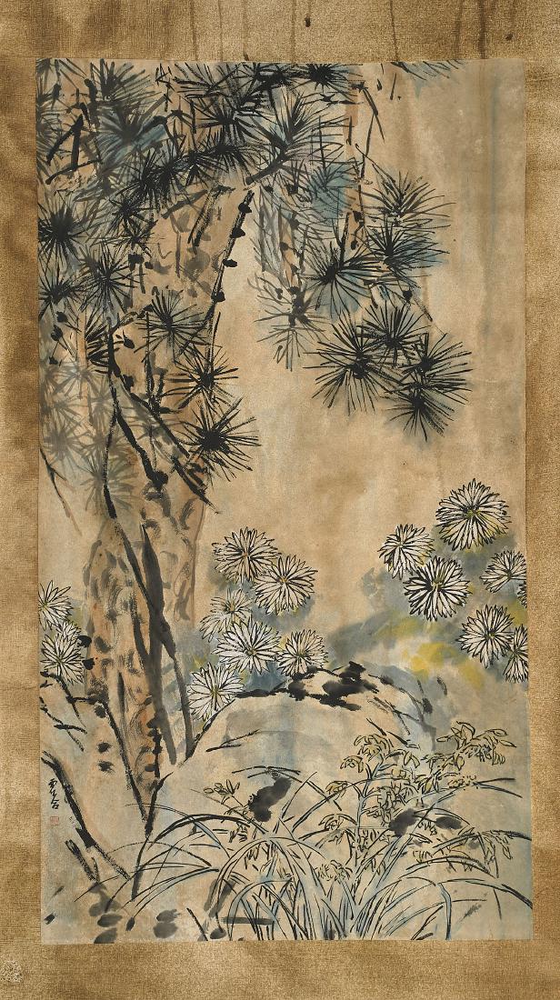 Two Chinese Paper Scrolls: After Pan Tianshou & Xu Gu (1 of 4)