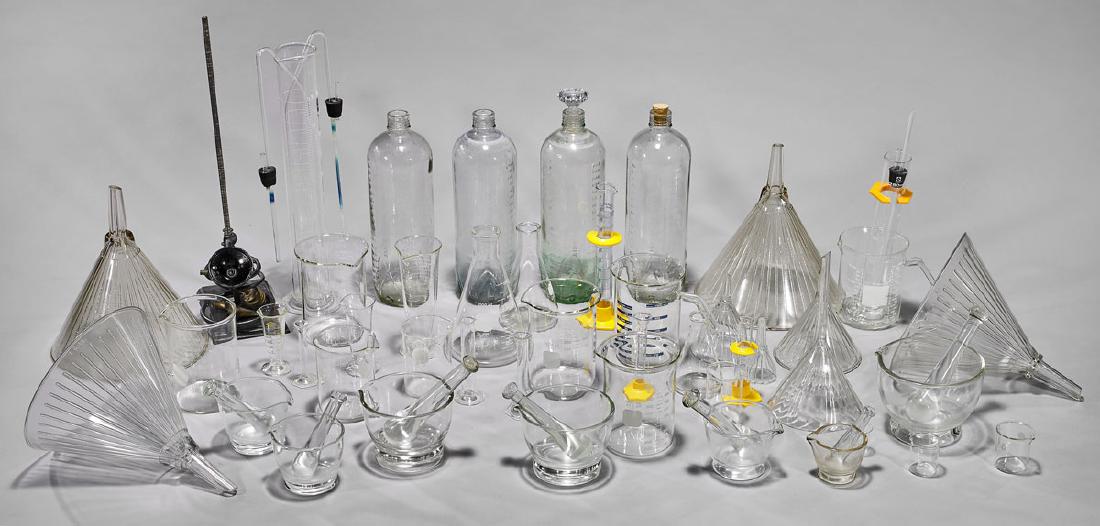 Group of Chemist Glassware & Burner (1 of 1)
