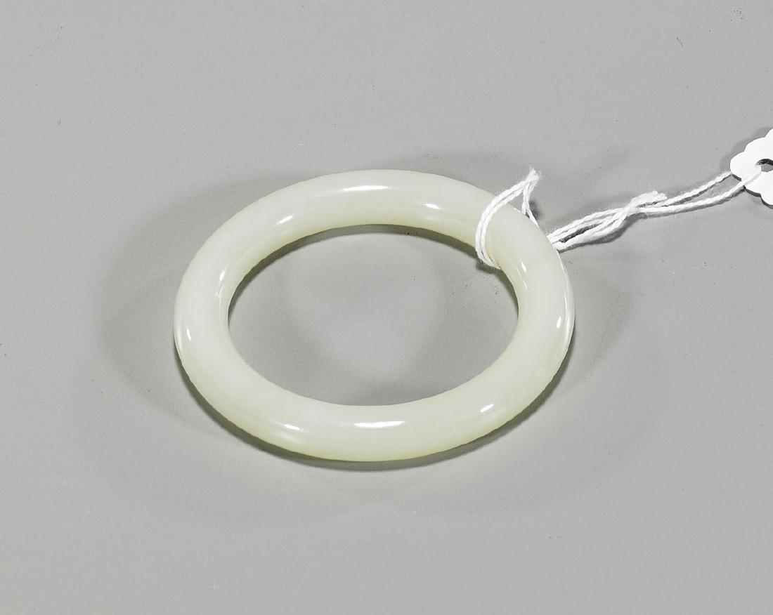 Chinese Carved Celadon Jade Bangle (1 of 1)