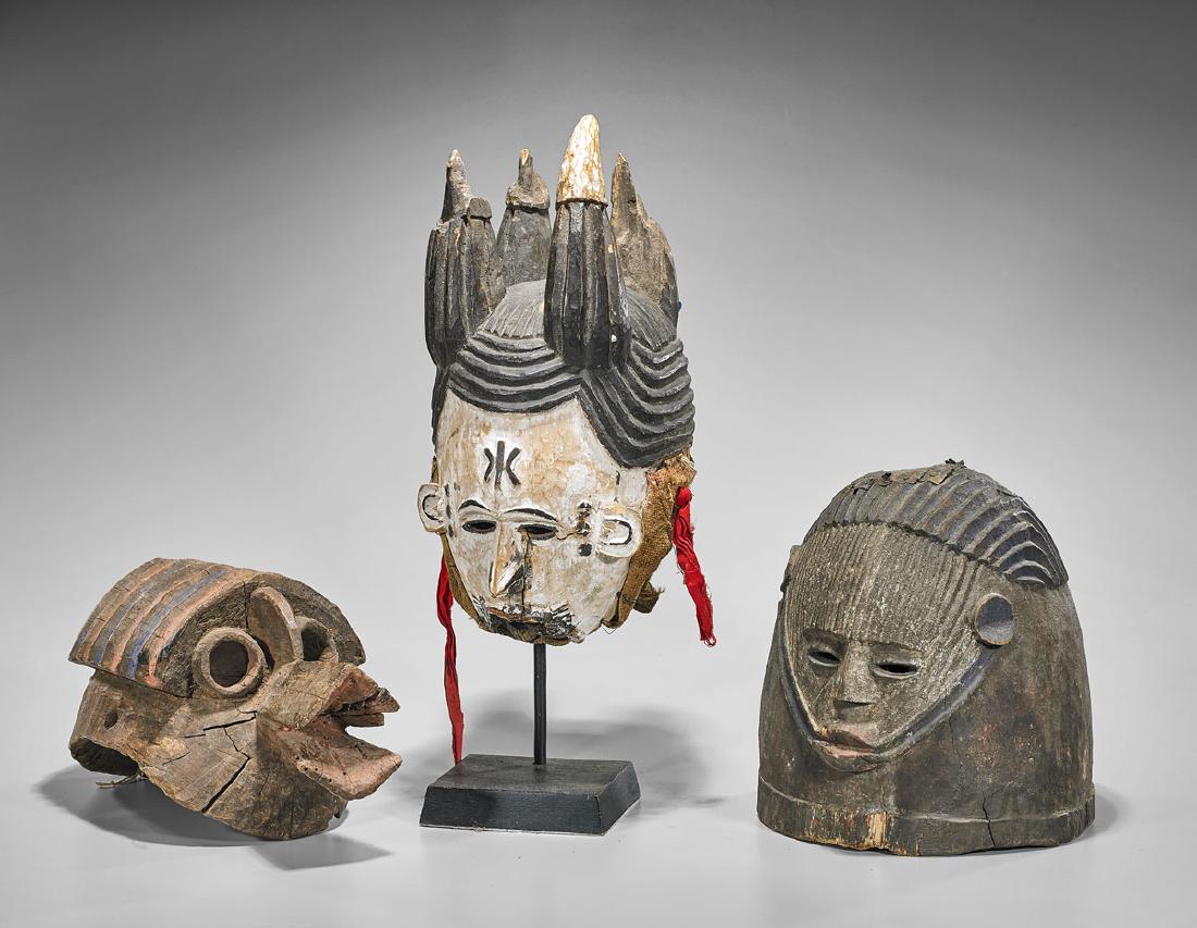 Group of Three Various Nigerian Masks (1 of 1)