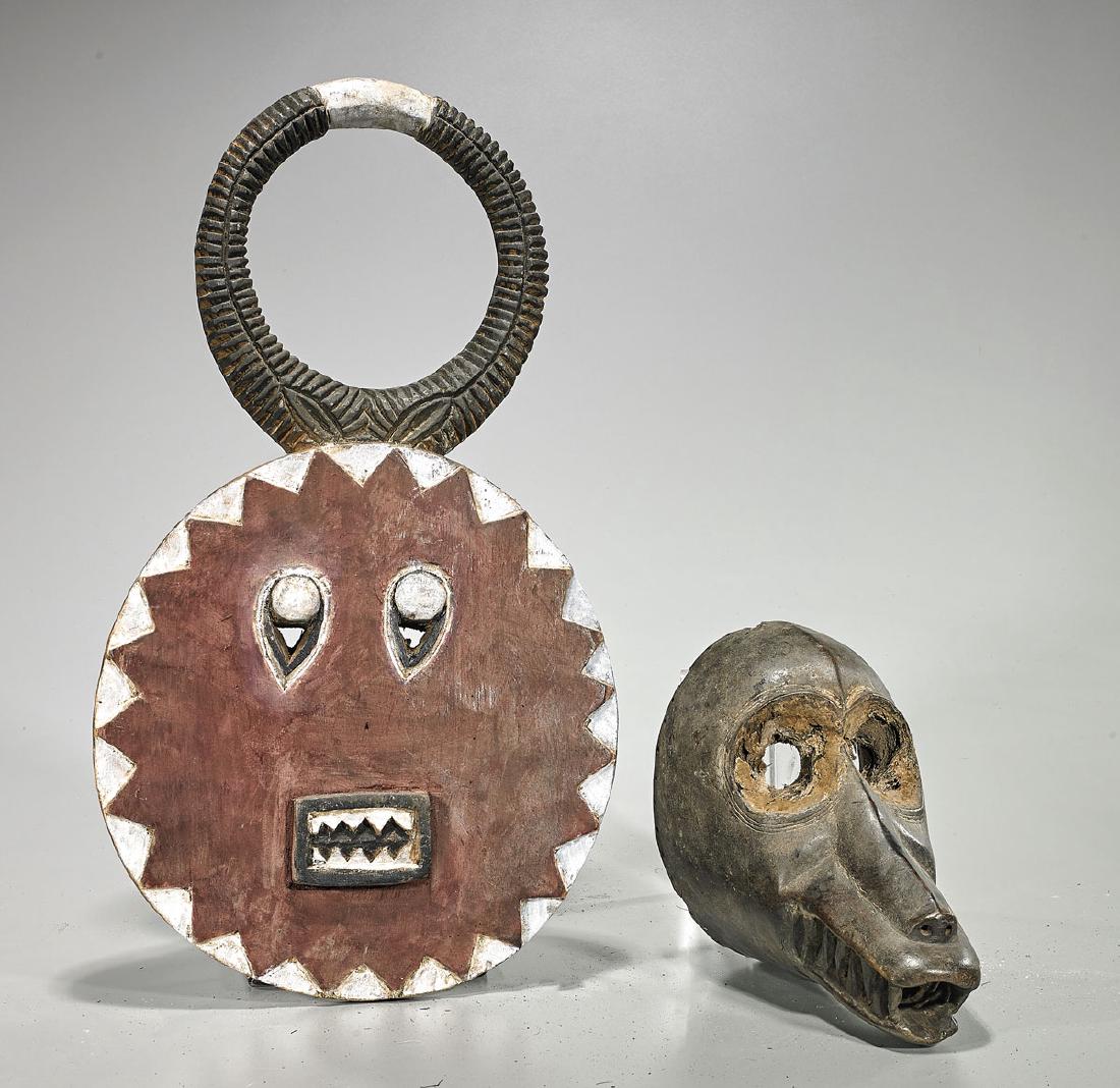 Two Baule Carved Wood Masks (1 of 1)