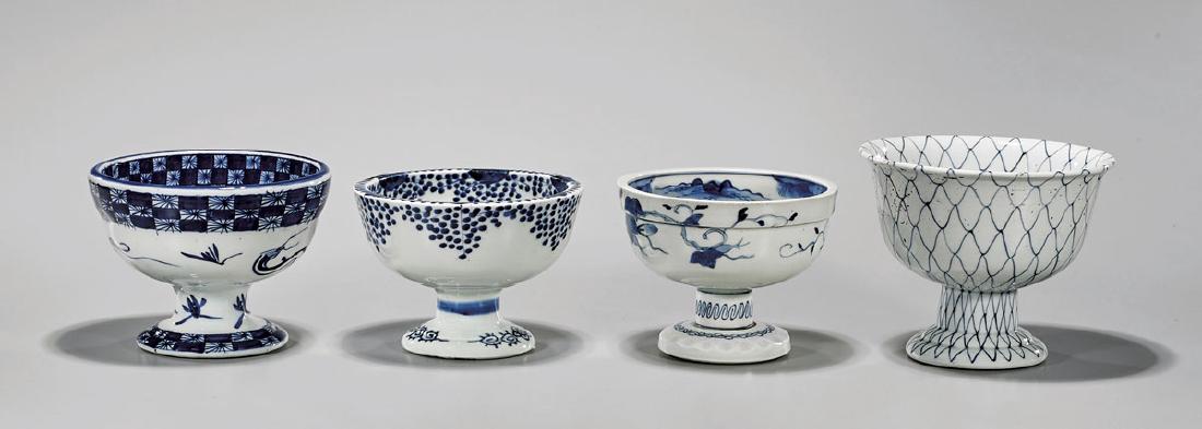 FOUR ANTIQUE JAPANESE HAISEN BOWLS (1 of 3)