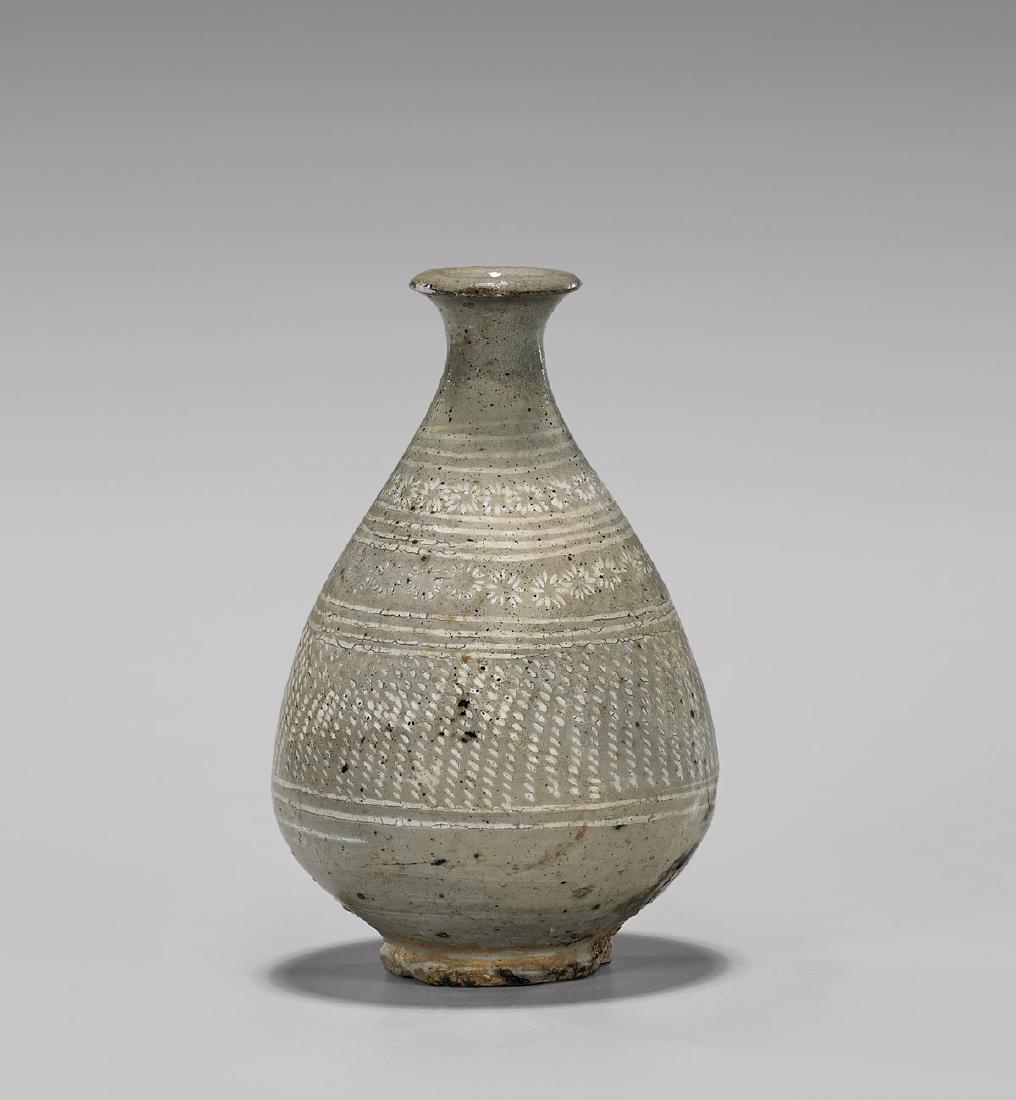 GORYEO DYNASTY INLAID CELADON VASE (1 of 2)