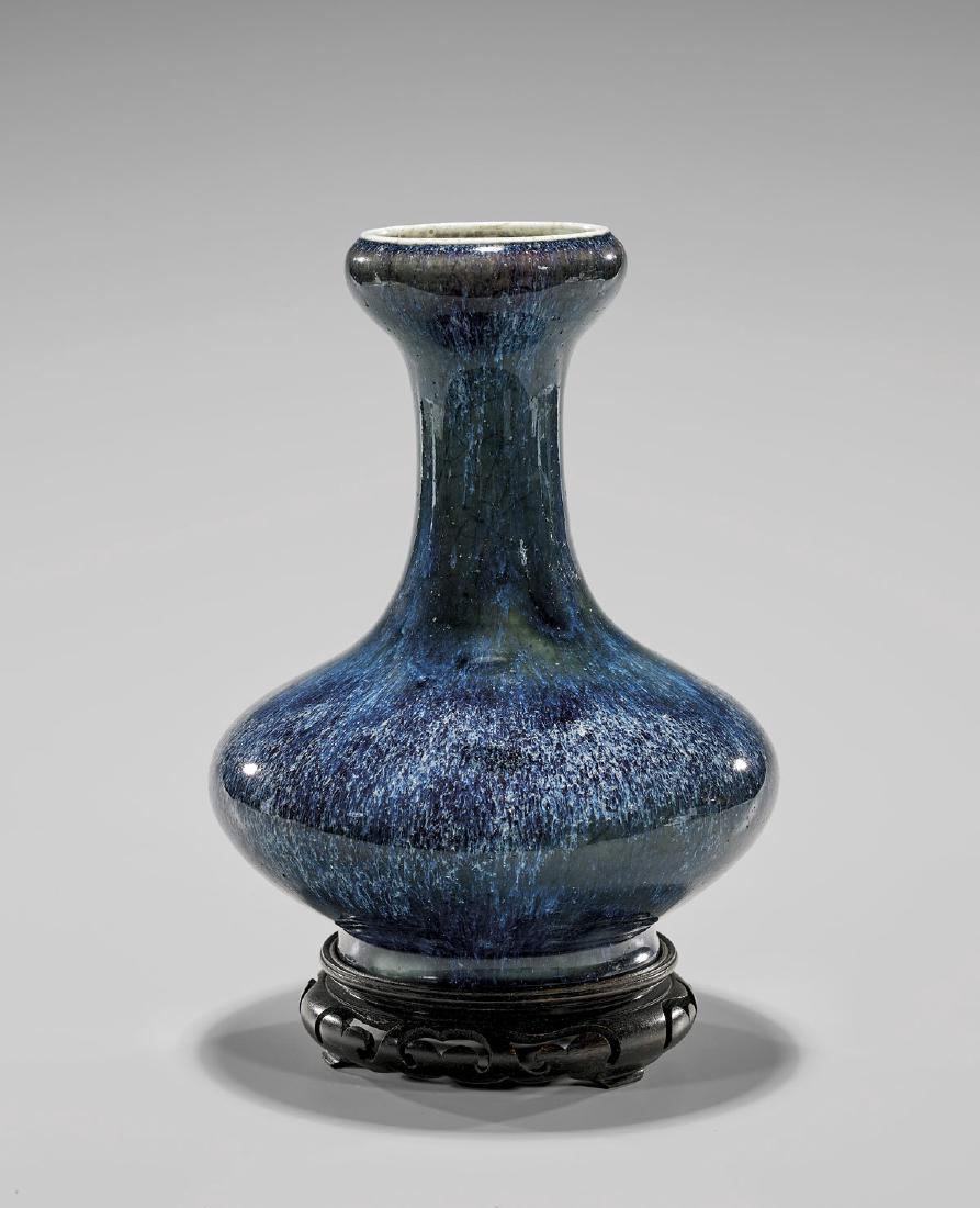 ANTIQUE CHINESE FLAMBE GLAZED VASE