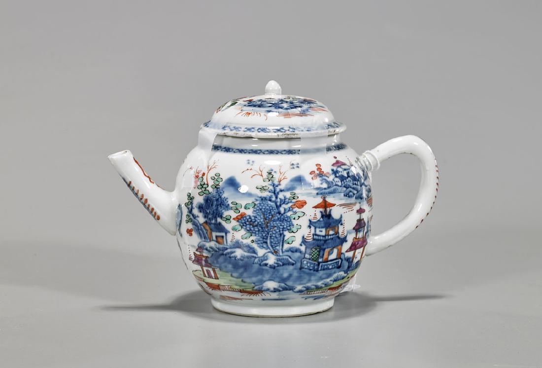 Chinese Export Porcelain Teapot (1 of 1)