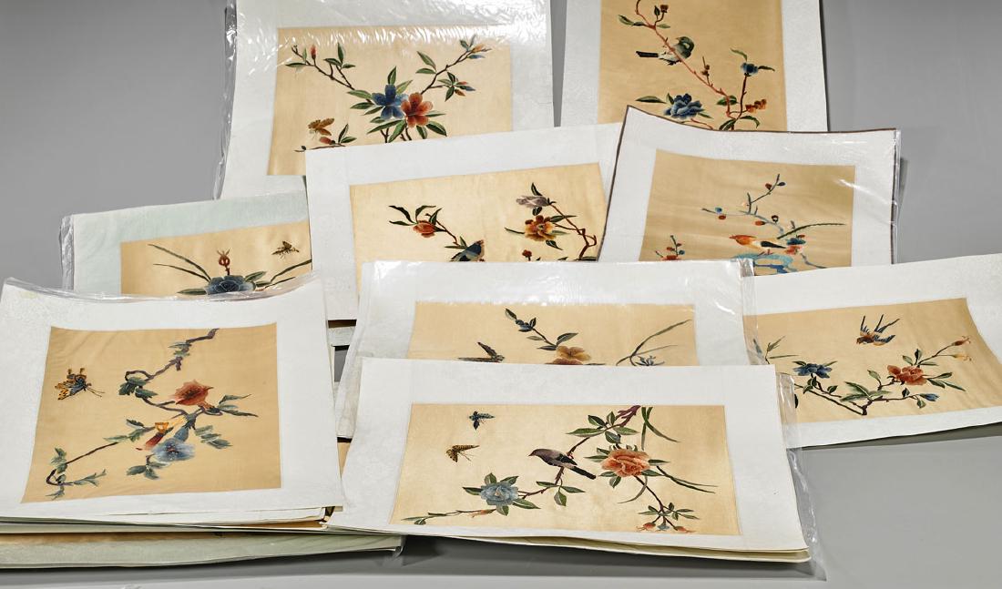 Large Collection of Various Chinese Silk Embroideries (1 of 1)