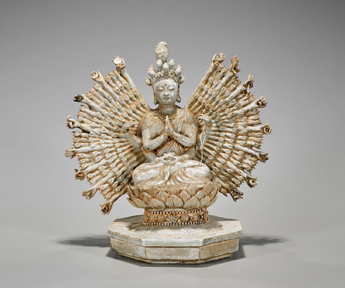 Qing-Style Porcelain Thousand-Armed Guanyin (1 of 1)