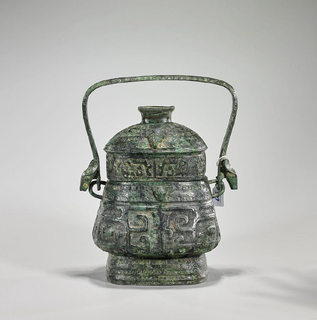 Chinese Archaistic Bronze Covered You Vessel (1 of 1)