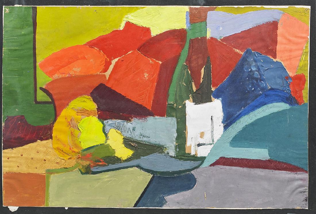 Two Oil on Paper Paintings After Hans Hoffman (1 of 2)