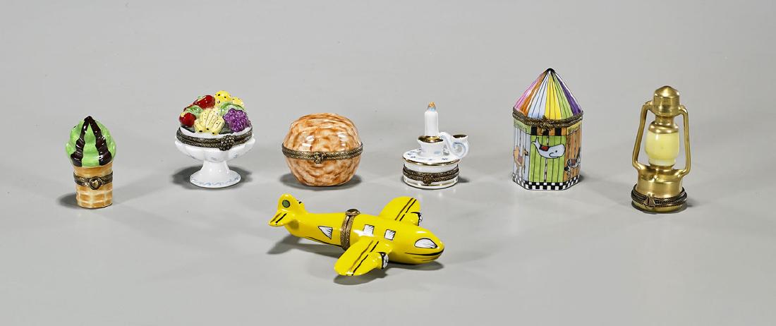 Group of Seven Handpainted French Limoges Boxes (1 of 2)