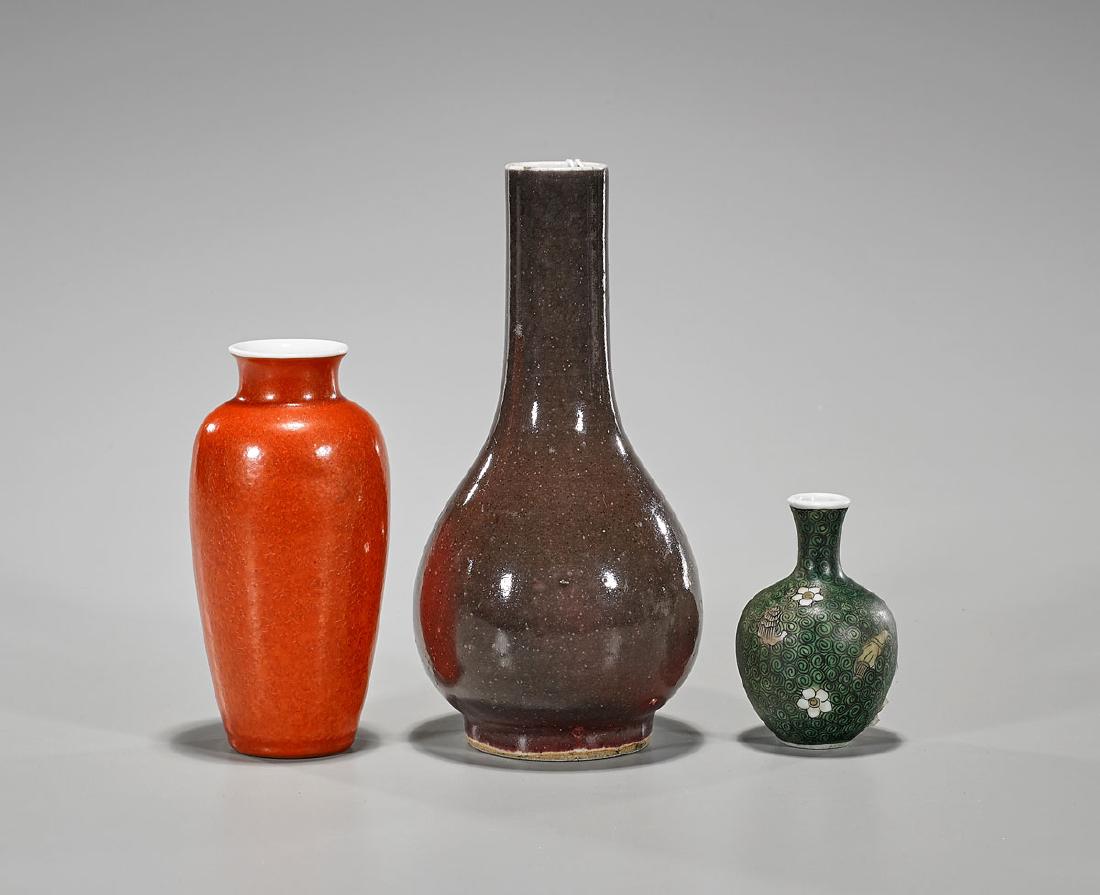 Group of Three Antique Chinese Porcelain Vases (1 of 2)
