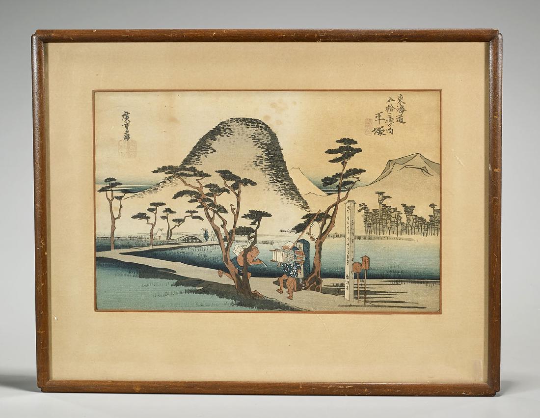 Two Antique Japanese Woodblock Prints (1 of 5)