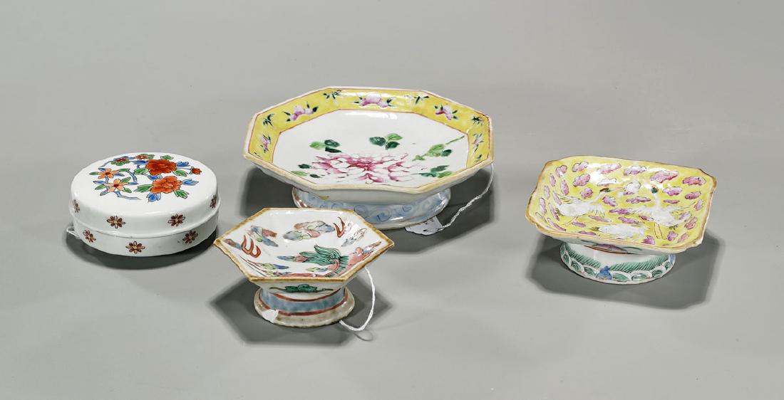 Group of Four Chinese Enameled Porcelain Pieces (1 of 1)