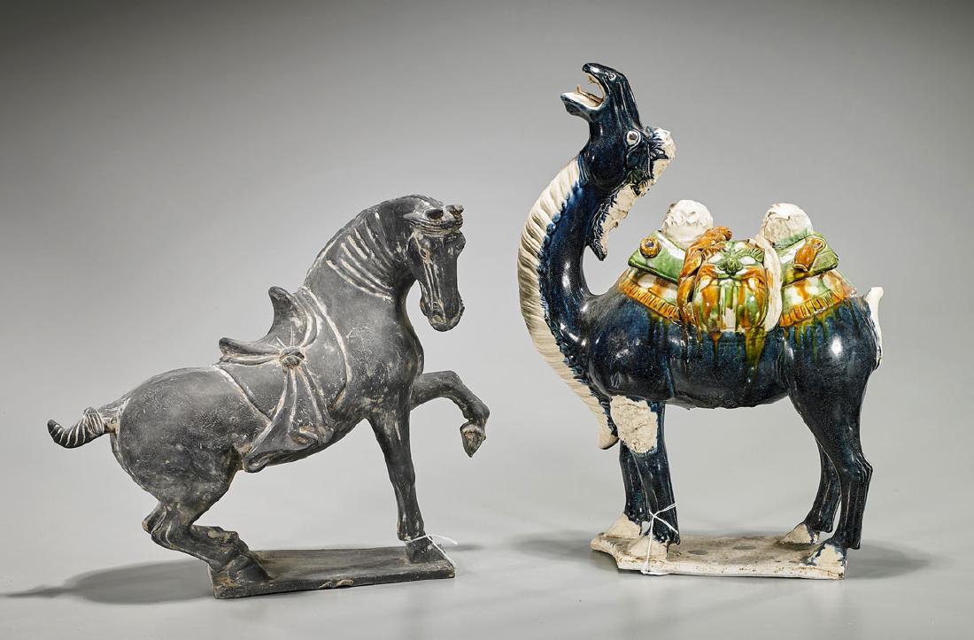 Tang-Style Pottery Models: Camel & Horse (1 of 1)