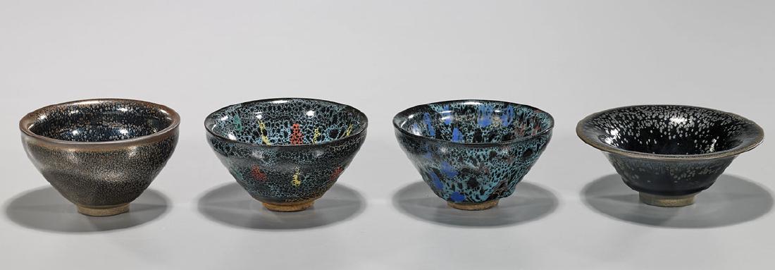 Four Chinese Ceramic Tea Bowls (1 of 1)