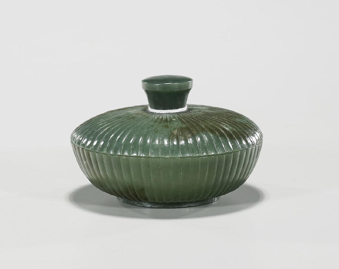 Chinese Carved Jade Covered Dish (1 of 1)