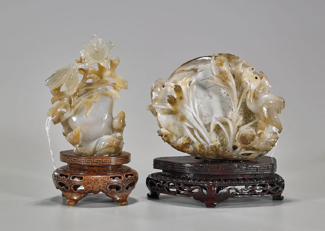 Two Chinese Agate Carvings (1 of 1)