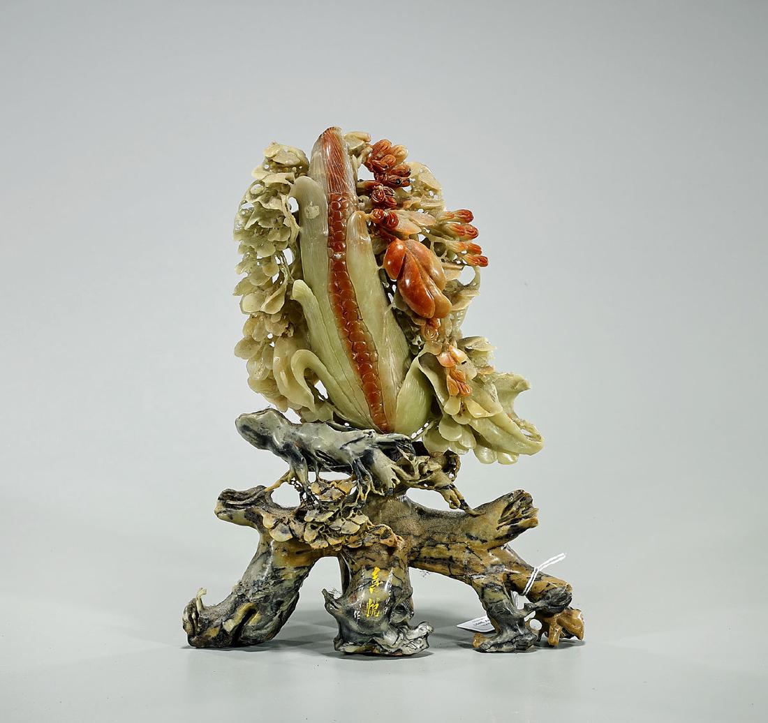 Old Chinese Soapstone Carving: Corn (1 of 1)