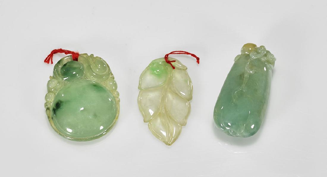 Group of Three Various Carved Jadeite or Hardstone (1 of 1)