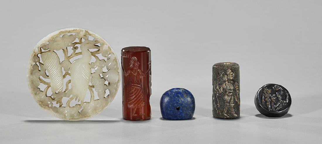 Group of Five Small Various Chinese Carved Items (1 of 1)