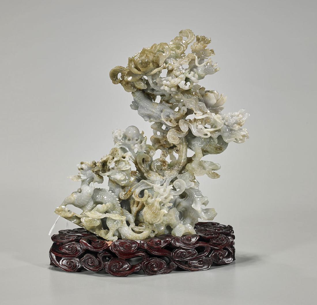 Elaborate Chinese Jadeite Carving (1 of 1)