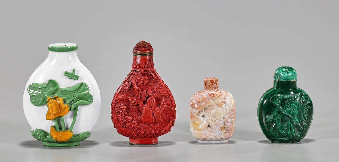 Group of Four Various Chinese Snuff Bottles (1 of 1)