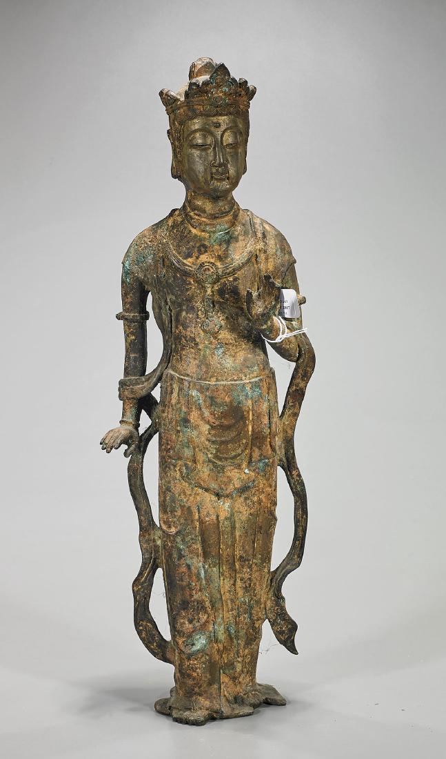 Old Chinese Gilt Bronze Standing Figure (1 of 1)