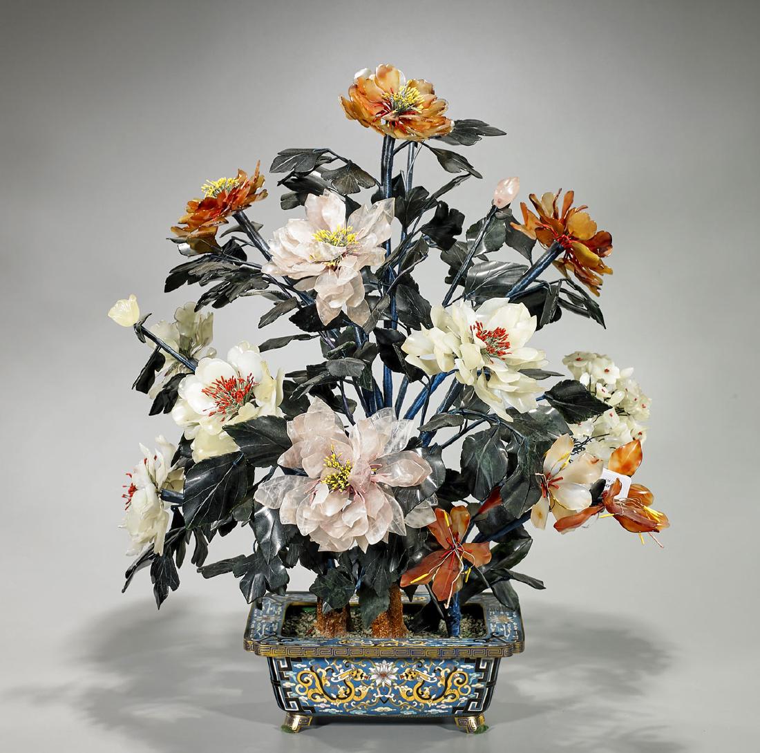 Large Chinese Hardstone & Glass 'Tree' (1 of 1)