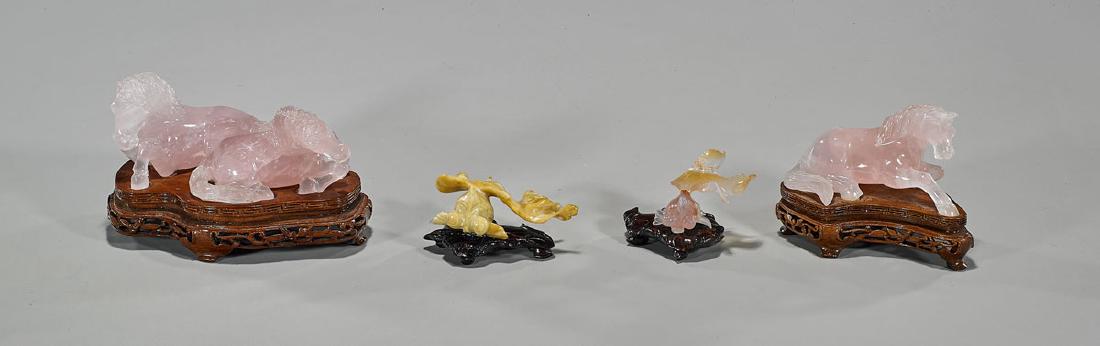 Group of Four Chinese Hardstone Carvings (1 of 1)