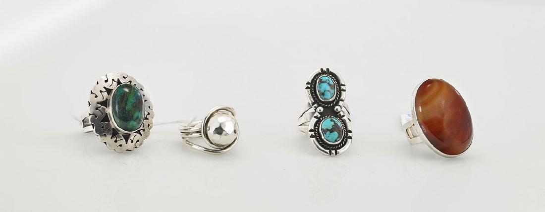 Group of Four Sterling Silver Rings (1 of 1)