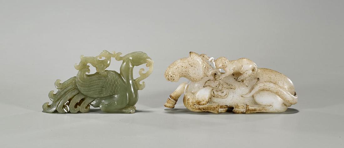Chinese Carved Jade or Hardstone Pieces (1 of 1)