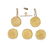SET OF IRANIAN GOLD COINS MOUNTED AS ACCESSORIES