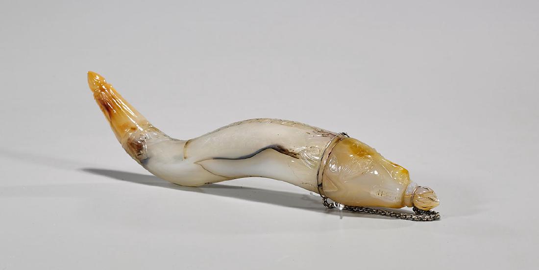 Mughal-Style Carved Agate Powder Flask (1 of 1)