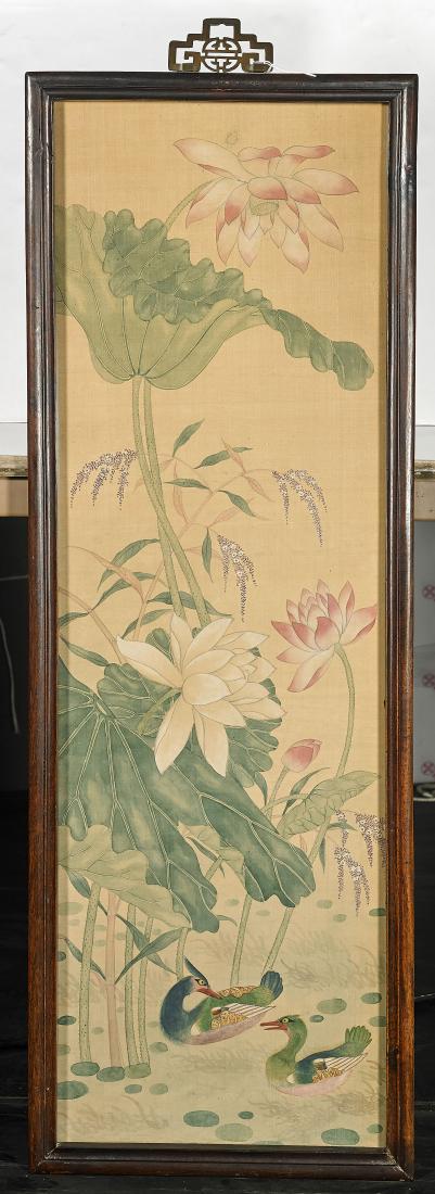 Pair Old Chinese Paintings on Silk (1 of 2)