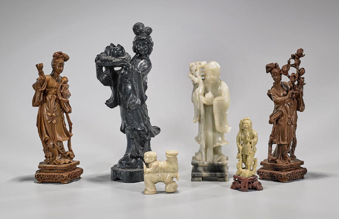 Group of Six Chinese Figural Pieces (1 of 1)