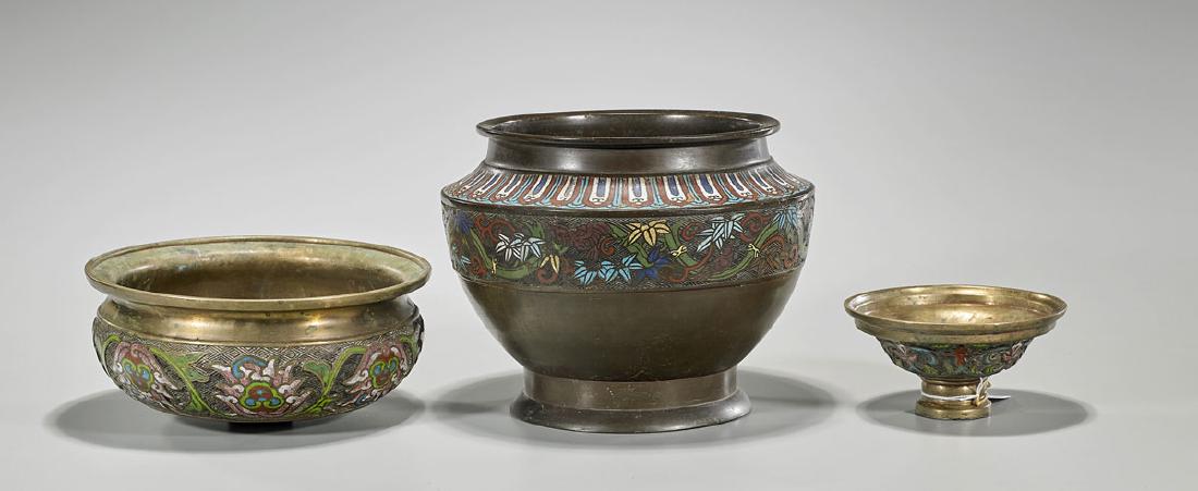 Three Vessels: Japanese Champleve & Chinese Cloisonne (1 of 3)